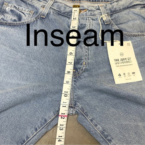 Adriano Goldschmied-Jeans of Tomorrow Sz34x33 Blue Everett Slim Straight Jeans - Picture 10 of 11